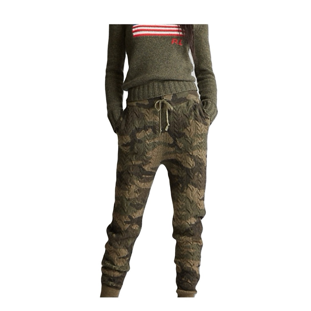 Polo Ralph Lauren Wool Knit Joggers in Camo (Size: XS)